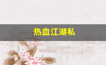 热血江湖脚本：热血江湖私(热血江湖私sf发布网)