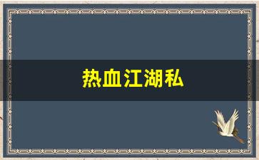 私服：热血江湖私(热血江湖私发网)