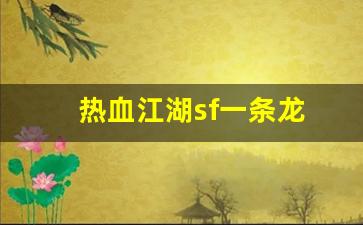 热血江湖sf一条龙(热血江湖sf一条龙多少钱) (2)