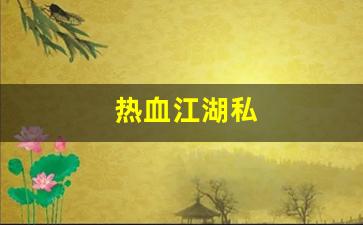 好热血江湖sf：热血江湖私(热血江湖私发网 登录入口) (2)